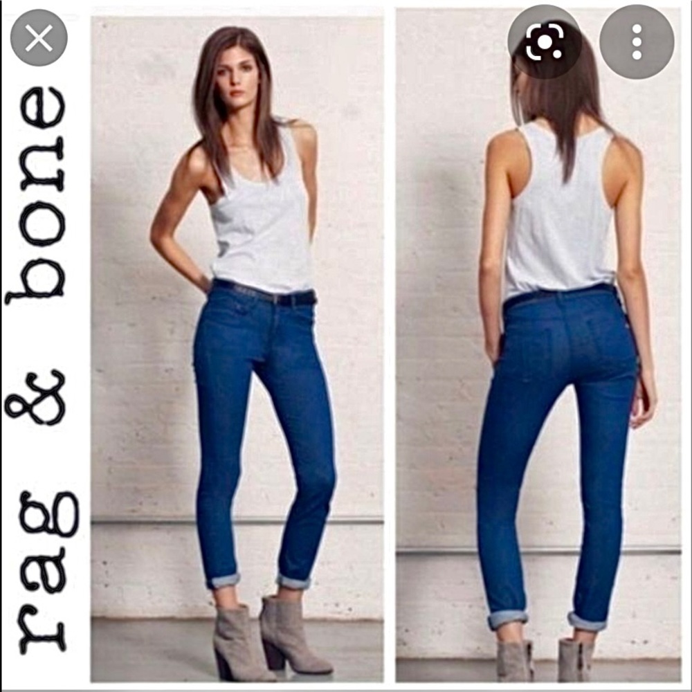 Rag & bone High Rise Skinny Skye Wash jeans. Size 24.